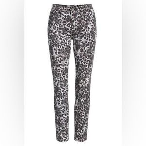 AG Adriano Goldschmied Leopard Print Cropped Jeans